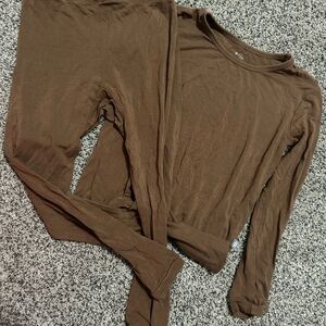 Kyte BABY Coffee Long Sleeve Pajama Set